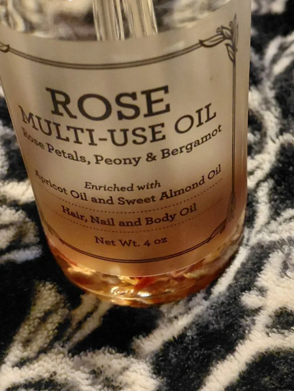 Rose, peony and Bergamot Oil for Hair nails and Body!